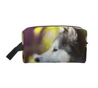 Alaskan Malamute Bokeh Animali Cani Carini, Borsa per il trucco Borsa per cosmetici Borsa da viaggio portatile da viaggio Borsa per trucco Organizer