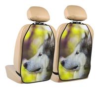 Alaskan Malamute Bokeh Animali Domestici Cani Carini,2 pezzi Tappetini per sedili auto Protezione per sedili posteriori Organizer per sedili posteriori durevoli