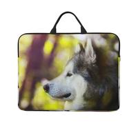 Alaskan Malamute Bokeh Animali Domestici Cani Carini, Custodia per laptop da 14 pollici, borsa per notebook, custodia per laptop, valigetta con maniglia