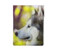 Alaskan Malamute Bokeh Animali Domestici Cani Carini, Custodia per laptop in pelle PU, borsa per notebook, custodia per laptop, custodia per tablet