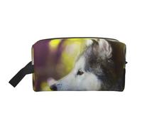 Alaskan Malamute Bokeh Animali Domestici Cani Carini Organizzatore Cosmetico di Grande Capacità, Borsa da Viaggio per Trucco da Donna