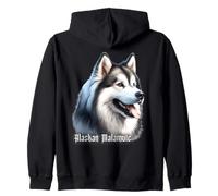 Alaskan Malamute Cane Felpa con Cappuccio