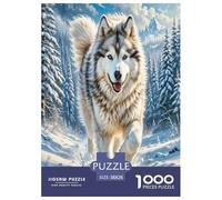 Alaskan Malamute Jigsaw Puzzle Impossible 1000Pcs Animali fedeli Decorazione Per La Casa. Giochi Rilassamento E Intelligence Per Adulti E Ragazzi Da 14 Anni 38x26cm/1000pcs