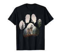 Alaskan Malamute Mountain Paw Design Cane Mamma Papà Maglietta
