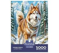 Alaskan Malamute Puzzle Impossibili 1000Pcs Animali fedeli Decorazione Per La Casa. Giochi Rilassamento E Intelligence Per Adulti E Bambini Da 12 Anni 38x26cm/1000pcs