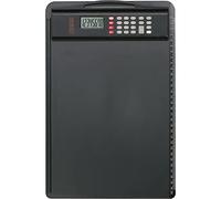 Alassio 0085 - Portablocco in plastica, nero, ca. 35 x 23 cm, tagliere con morse