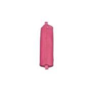ALASSIO 43144 - Astuccio portapenne in vera pelle, astuccio rosa, ca. 21 x 6 cm, astuccio rotondo, astuccio per penne e penne, con chiusura lampo