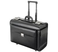 Alassio Borsa pilota in pelle Silvana Juscha - 48,5x38,5x23,5 cm - nero - 92705