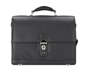 Alassio Cartella Monza in pelle 38 cm scomparto per laptop nero