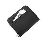 Alassio Conference Folder Zipped 3 Compartments A4 Leather-look Black Ref 30042