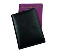 Alassio Passhülle aus echtem Nappaleder, mit RFID Document Safe Folie Porta carta di identità, 14 cm, Nero (Schwarz)