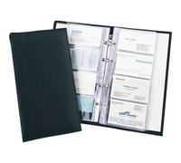Alassio Visitenkarten Ringbuch aus feinem Leder, mit Register A-Z und Klarsichte
