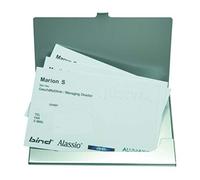 Alassio Visitenkartenetui aus Aluminium in matter Optik, Etui für ca. 10 Visitenkarten Porta biglietti da visita, cm, Argento (Silber)