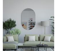 Alasta Specchio da Parete Senza Cornice arrotondato 50x80 cm, Ovale, Sospeso, Oggetto Decorativo Per Pareti, Perfetto per il bagno, il soggiorno, l'ingresso, la camera da letto, Mirror Wall