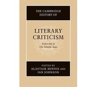 Alastair Minnis The Cambridge History of Literary Criticism: Volume (Tascabile)