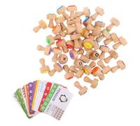 Alasum 1 Set di timbri in Legno con Numeri e Alfabeto - Timbri Carini con schede didattiche - Perfetti per lavoretti Fai da Te - Riempitivi e premi per Sacchetti di Festa per Ragazze