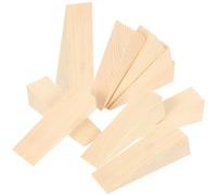 Alasum 10 Pezzi Fermaporta a Cuneo in Legno 10x3x3 Cm per Collisione Interna
