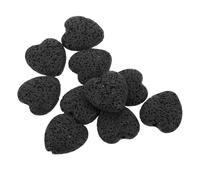 Alasum 10 Pezzi Pietra Diffusore Aromi Vulcanica, Natural Aroma Diffuser Stone, Cuore Nero, per Oli Essenziali, per Scrivania e Camera da Letto, per Donne