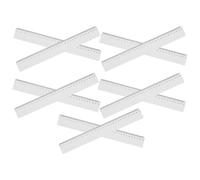 Alasum 10 Pezzi Righello in Plastica Bianco Leggero e Resistente, Bordo Liscio di Sicurezza, per Studenti e Insegnanti a Scuola per Apprendimento