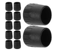 Alasum 12 Pezzi Copripiedi per Supporto Microfono in Plastico Nero Resistenti All'usura per Diametro Tubo 25mm Facili da Installare per Studi di Registrazione e Performance