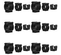 Alasum 18 Clip Porta Stecche da Biliardo e Canne da Pesca in Plastica, Morsetti di Fissaggio per Parete, Supporto Portacanne Montato per Organizzazione Spazio Efficiente e