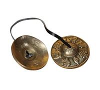 Alasum 1paio Campana Nepalese Per Yoga e Meditazione Strumento Percussione Rame Per Rilassamento e Consapevolezza Confezione Cymbals Per Pratiche Spirituali e Cerimonie