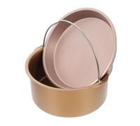 Alasum 1set Accessori per Friggitrice ad Aria con Teglia Pizza e Stampo Tondo per Torte in Materiale Alimentare Antiaderente Resistente al Calore per Cottura Uniforme e Facile Pulizia