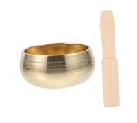Alasum 1set Ciotola Tibetana e Mazzuolo Per Meditazione e Relax Ciotola Cantante Handmade Per Yoga Benessere e Decorazione Di Pesco Incluso