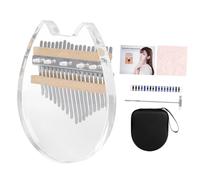 Alasum 1set Tone Acrylic Kalimba Transparent Thumb Piano with Case for Beginners and Kids and Ergonomic Design for