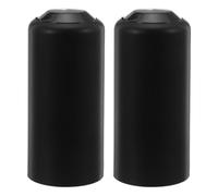 Alasum 2 Pezzi Copertura per Batteria Microfono Wireless in Plastica Nera con Superficie Testurizzata, Protezione Antigraffio e Anti-perdita per Prove e Studio Compatibile con Shure Pg58
