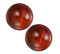 Alasum 2 Pezzi Palline da Massaggio per Mani in Legno Marrone, Massaggiatore Portatile per Agopressione e Esercizi Manuali, per Anziani