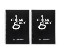 Alasum 2 Pezzi Quaderno Tablature Chitarra Professionale Nero con Layout a 6 Corde e Grafico Dita Accordi, Carta e Pp per Esercitazioni Band e Pratica Solista