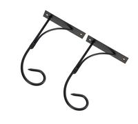 Alasum 2 Set Staffa da Parete in Ferro Nero per Piante Sospese con Viti, Resistente e Durevole, Design Europeo Elegante per Balconi e Piccoli Appartamenti