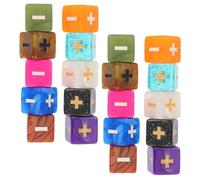 Alasum 20 Dadi per Gioco Matematico Educativi, Set di Dadi Operatore Angoli Arrotondati, Resistenti e Sicuri per Apprendimento Didattico e Gioco Sociale Colore Casuale