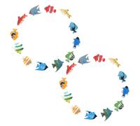 Alasum 24 Mini Statuette di Pesci Tropicali in PVC Resistente Modelli di Animali Marini Artificiale per Decorazioni Acquari e Ambienti Casa Ornamenti di Pesce Miniature per Scenari