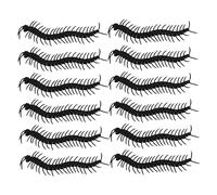 Alasum 24pezzi Giocattoli Di Scherzi Per Halloween Simulazione Di Millipede Nera Decorazione Divertente e Spaventosa Per Feste e Halloween Party