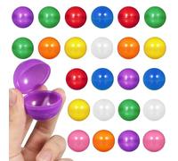 Alasum 25 Palline da Gioco in Plastica Cava 4 CM Multicolore Accessori Riutilizzabili per Lotteria e Giochi di Disegno Forniture Leggere per Feste e Attività Scolastiche