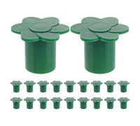 Alasum 25 Pezzi Protezione per Bastoni da Giardino in Plastica Verde a Forma di Fiore, la Durata e Previene la Rottura, per Costruzione di Tralicci e Vasi