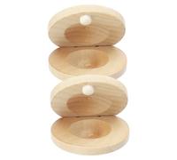 Alasum 2pezzi Castanette Legno Per Strumento Musicale Piccolo Per Sviluppo Intellettivo e Coordinazione Giocattoli Musicali Per Attività Famiglia e Scuola