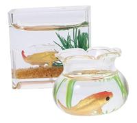 Alasum 2pezzi Fish Bowl Decorative Models Di Pz Per Miniature e Decorazioni Per Casa Accessori Per Gioco Di Ruolo e Feste