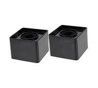 Alasum 2pezzi Microfono Stazione Abs Quadrata Cubo Loghi Supporto Piccolo Pratico Per Colloqui e Interviste Trasportabile Superficie Liscia Per Adesivi Personalizzati