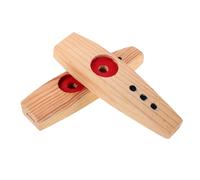 Alasum 2pezzi Wooden Kazoo Musical Instrument for Beginners Small Kazoo for Ukulele Guitar Fun Music Education Tool