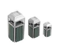 Alasum 3 Pezzi Mini Cestino della Spazzatura Realistico in Plastica con Coperchio Sicuro, Grande Capacità per Modelli Architettonici 1:75 1:100 1:150, per Accessori Casa delle Bambole