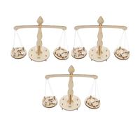 Alasum 3 set Bilance in Legno Creative per Esperimenti Scientifici Gioco Educativo per Strumento Montessori per Calcoli e Sviluppo Intellettivo