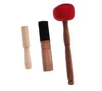 Alasum 3pezzi Accessori Per Ciotola Tibetana Mallet Legno Per Buddha Singing Bowl Strumenti Musicali Per Meditazione e Relax Per Pratiche Spirituali e Benessere