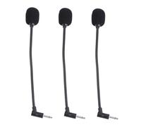 Alasum 3pezzi Microfono Taglio Dritto Portatile Piccolo per Computer e Telefoni Canale Mono e Stereo Poli Pin Poli Adatto per Ufficio e Casa