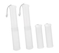 Alasum 4 Pezzi Porta Pennelli Telescopico in Plastica Trasparente, Organizer Leggero Scomparti Interni a Strati e Base Pieghevole, per Lezioni D'arte e Lavoro Sul Campo