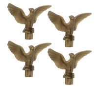 Alasum 4 Pezzi Puntale per Asta Portabandiera Testa D'aquila in Plastica per Esterni, Ornamento Decorativo Resistente alle Intemperie, Facile da Fissare per Giardino, Piazze e Sale