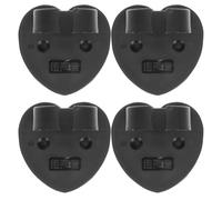 Alasum 4pezzi Clip per Microfono Wireless a Forma di Cuore Adesivo Posteriore, Leggero e Resistente in Abs per Supporto Fermo del Microfono