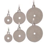 Alasum 6 Bersagli Metallici per Tiro in Acciaio Inox 304 Resistenti alle Intemperie, Set da 6 Pezzi 3 Dimensioni (2cm, 3cm, 4cm), Strumenti di Formazione Sospesi per Pratica di